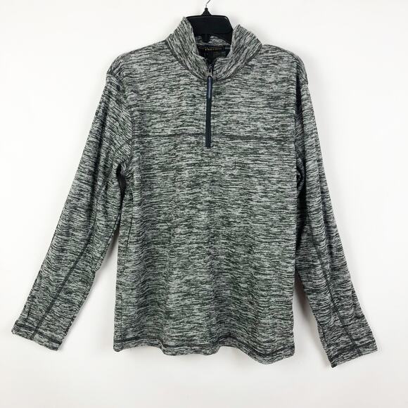 Vintage 1946 Mens Fleece Pullover Sweatshirt Large Gray Quarter Zip NWT - Picture 1 of 6